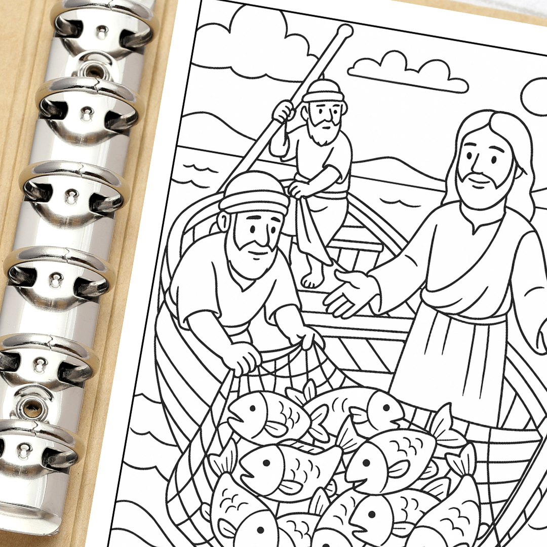 10 Scripture Stories of Faith in Watercolor Plus Coloring Pages