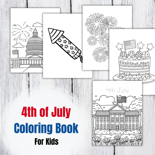 4th of July Coloring Book for Kids