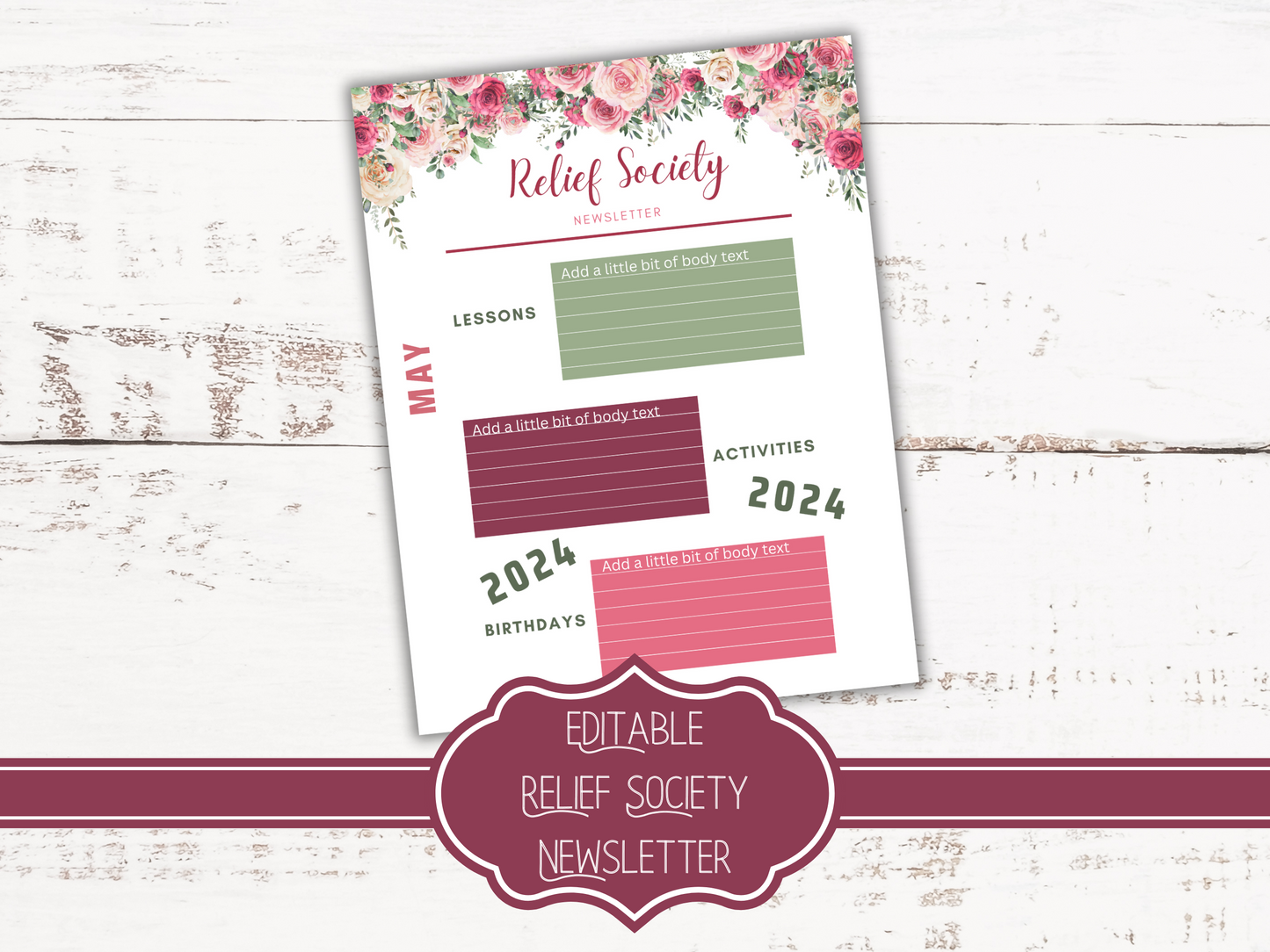 Relief Society Newsletter