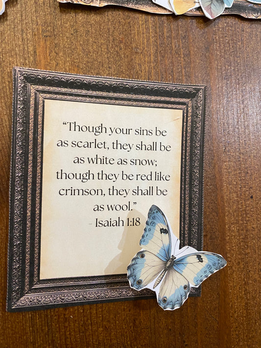 Bible Verse Mixed Media Cards | Memory Tag Flip, Scrapbooking Materials| Printable Download | Junk Journal, Gift Idea