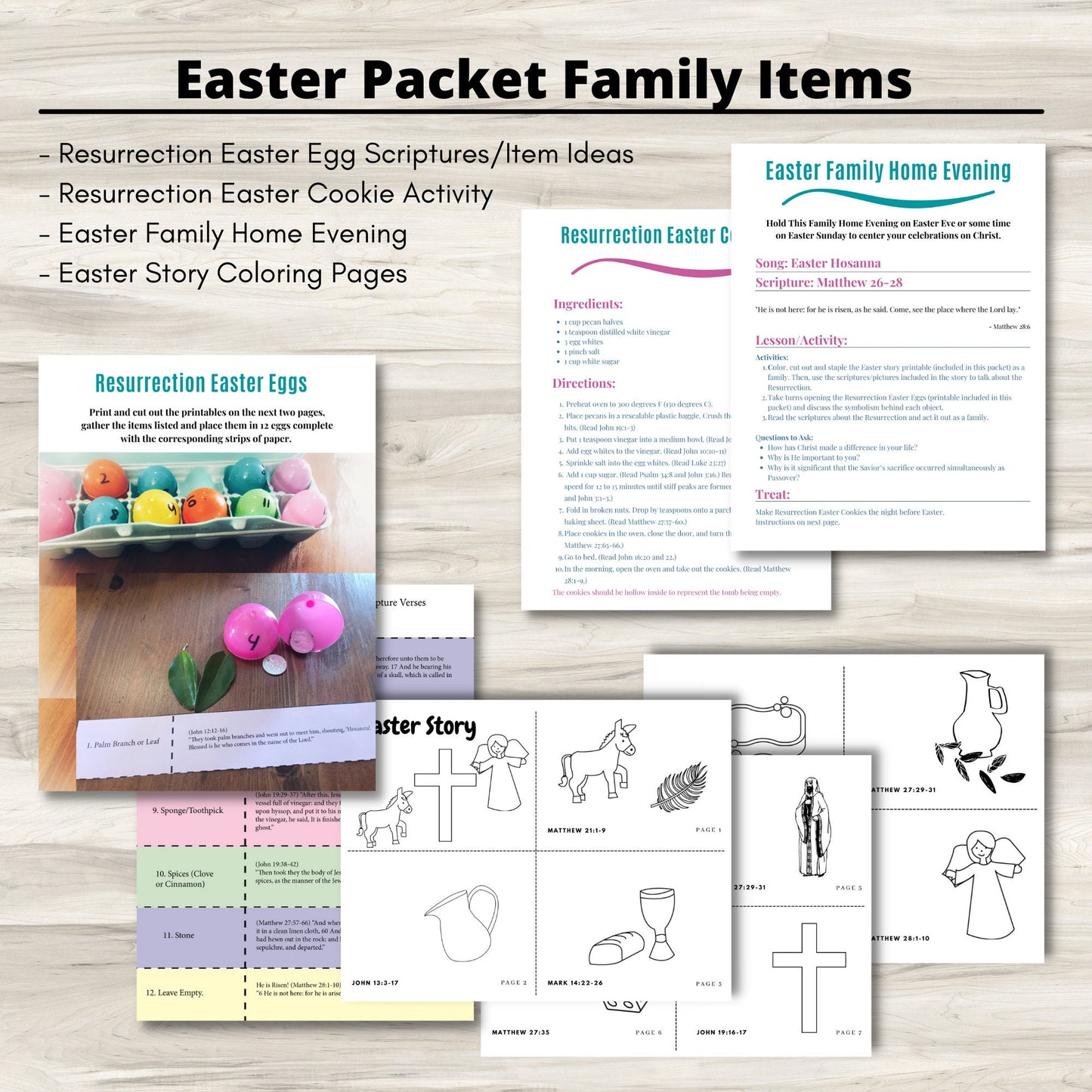 Easter Activity Packet 2024: Fun Easter Home Decor, Coloring Pages, and More for Family Holidays