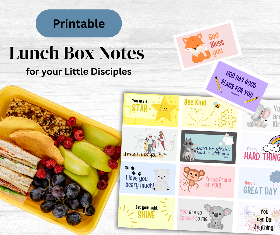 📝 Brighten Your Child’s Day: Free Printable Christian Lunchbox Notes