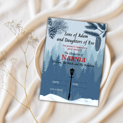 Chronicles of Narnia Party Invitations - The Lion, The Witch, and The Wardrobe