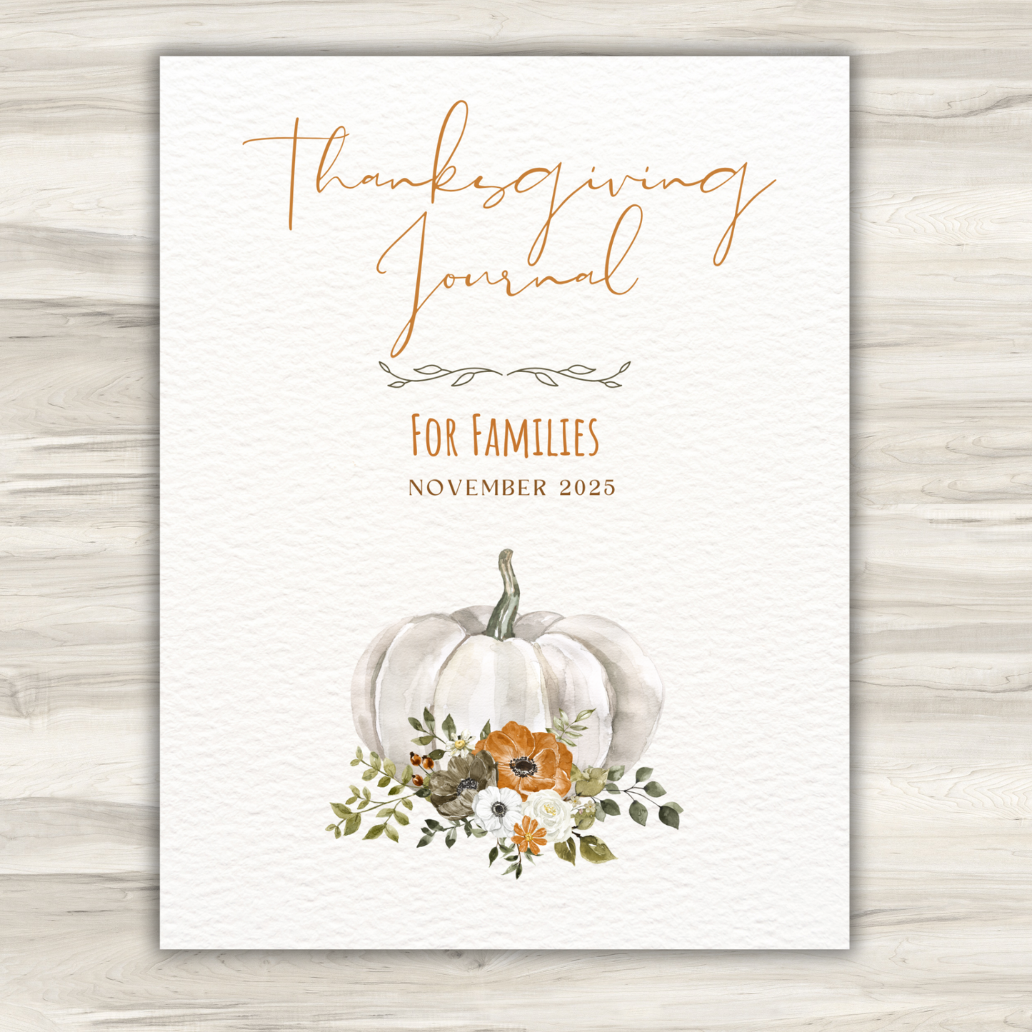 Family Thanksgiving Journal 2025: Embrace Gratitude and Create Lasting Memories | Thanksgiving Activities for Kids