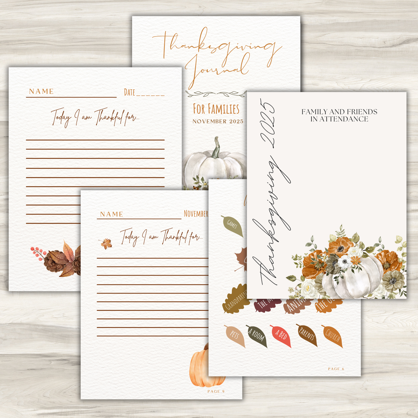 Family Thanksgiving Journal 2025: Embrace Gratitude and Create Lasting Memories | Thanksgiving Activities for Kids