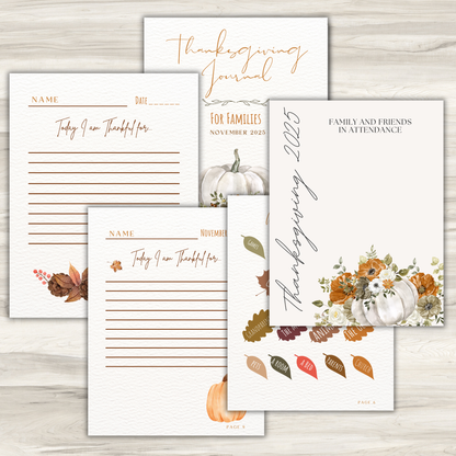 Family Thanksgiving Journal 2025: Embrace Gratitude and Create Lasting Memories | Thanksgiving Activities for Kids