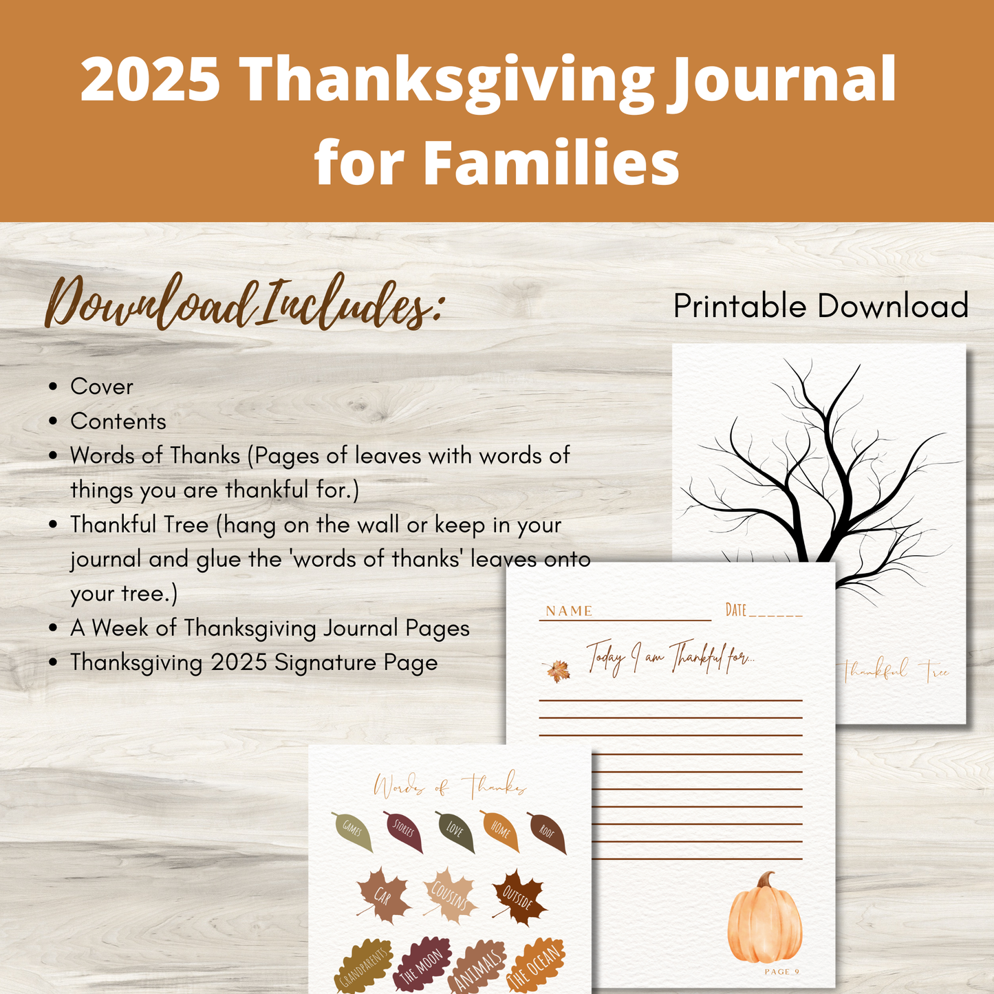 Family Thanksgiving Journal 2025: Embrace Gratitude and Create Lasting Memories | Thanksgiving Activities for Kids