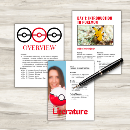 Pokemon Unit Study | Ages 7-10 | 1-Week