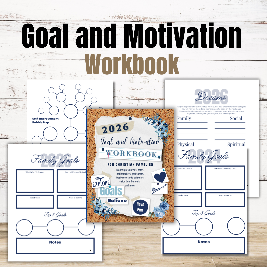 2026 Christian Family Workbook/Planner: Goal & Habit Tracker (Digital Download)