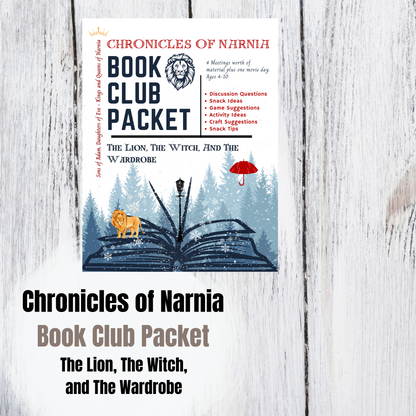 Chronicles of Narnia | Book Club Packet for 'The Lion, The Witch, and The Wardrobe' | Homeschool Book Club | Kids Book Club
