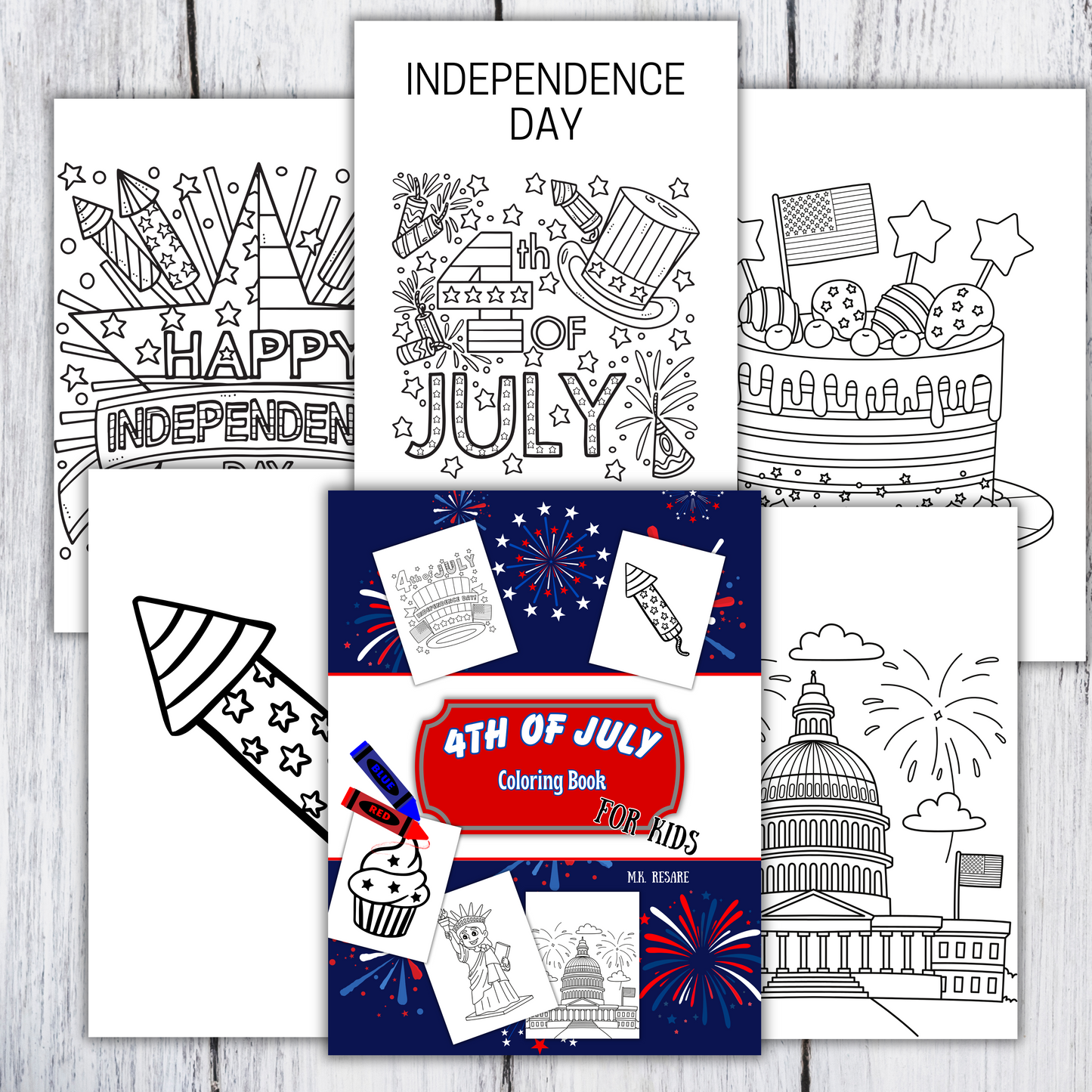 4th of July Coloring Book for Kids