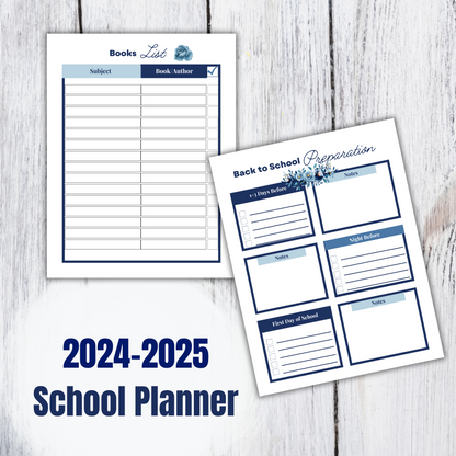 Back to School Planner 2024-2025