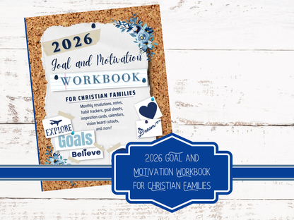 2026 Christian Family Workbook/Planner: Goal & Habit Tracker (Digital Download)