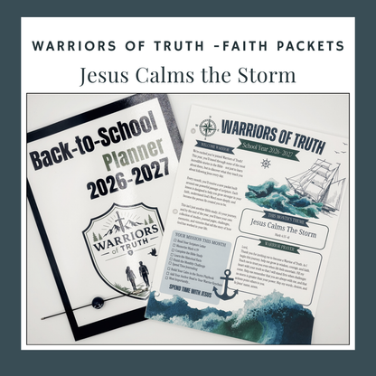 Jesus Calms the Storm | Warriors of Truth Bible Study Packet