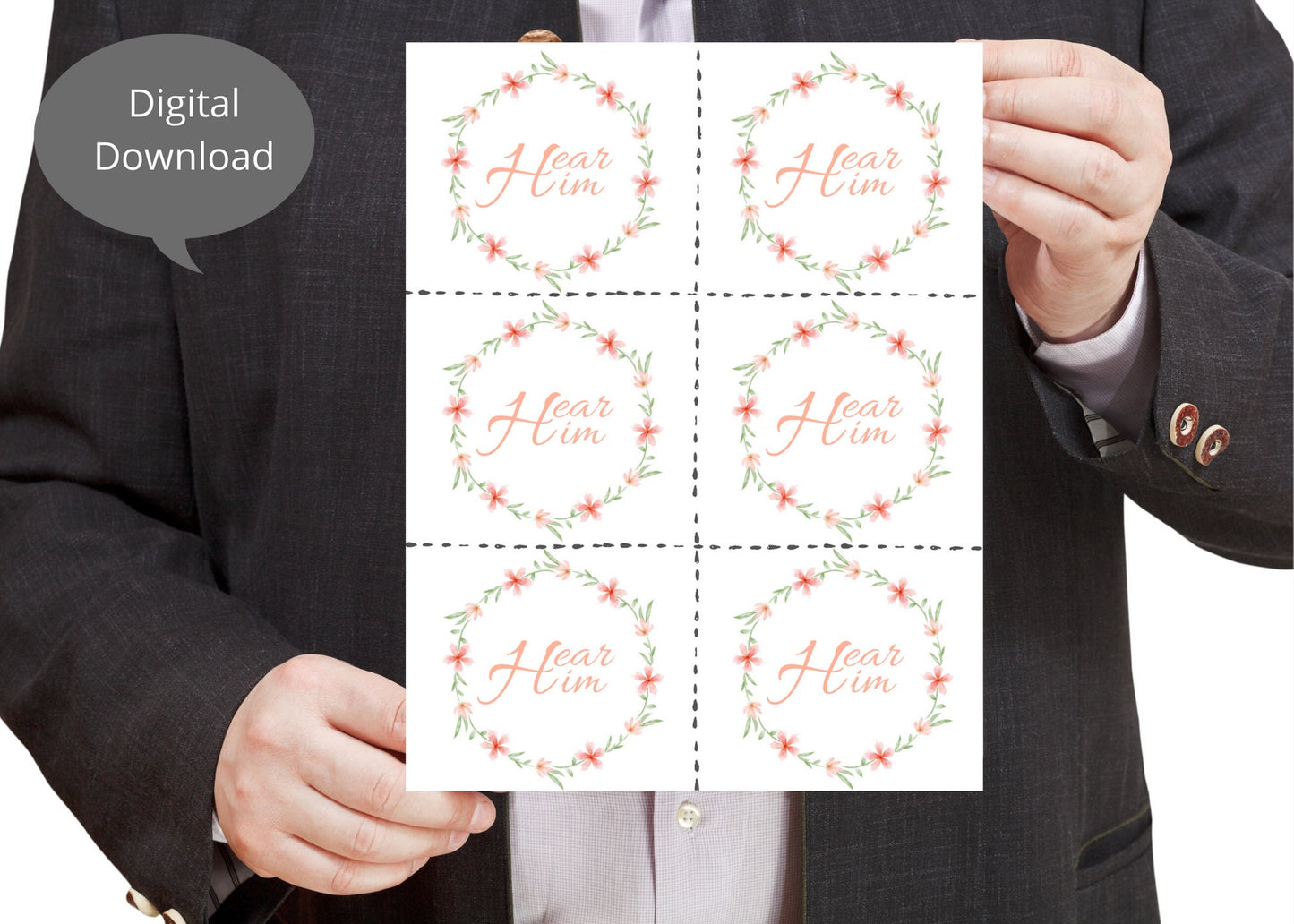 Enhance your worship with Hear Him LD Handouts/Gift Tags - Printable prints for LDS community