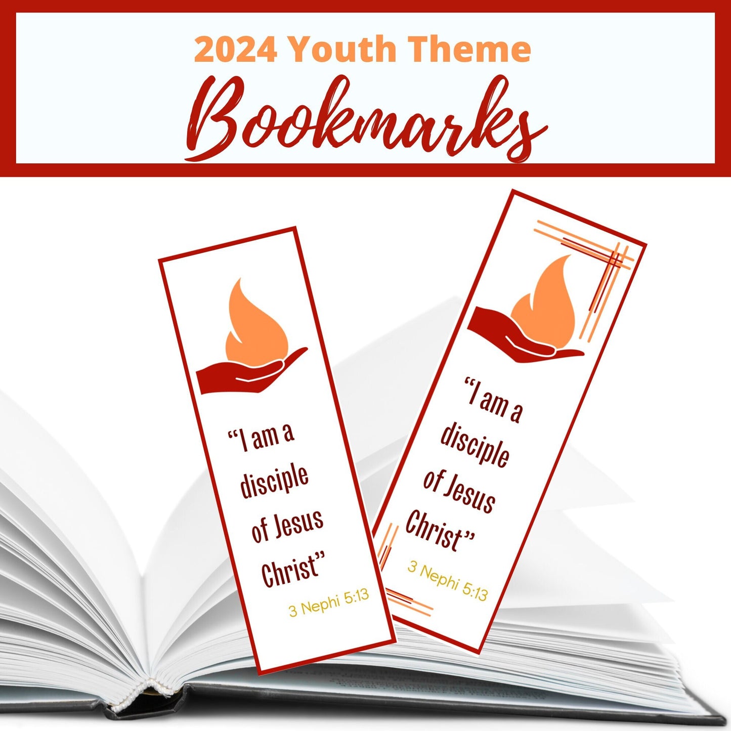 2024 LDS Youth Theme Bookmarks: Disciple of Jesus Christ - Printable Set
