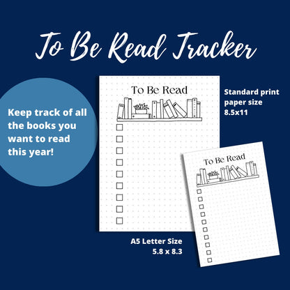 To Be Read List | Reading Journal | | A5 Bullet Journal | Add More Reading Tracking Pages to Your Journal!