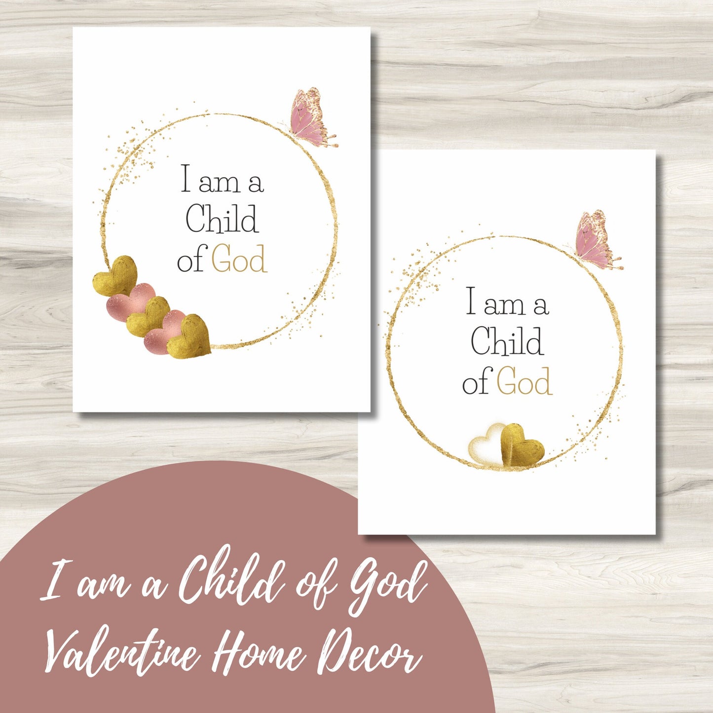Valentine Home Decor for Christian Families | Jesus Loves You | Watercolor | Valentine Gift | Spanish & English | Valentine Printable