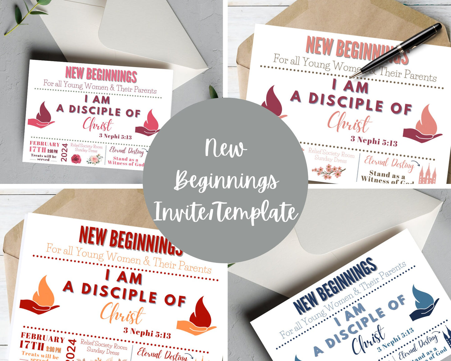 Custom Invitations for Latter Day Saint Young Women Leaders