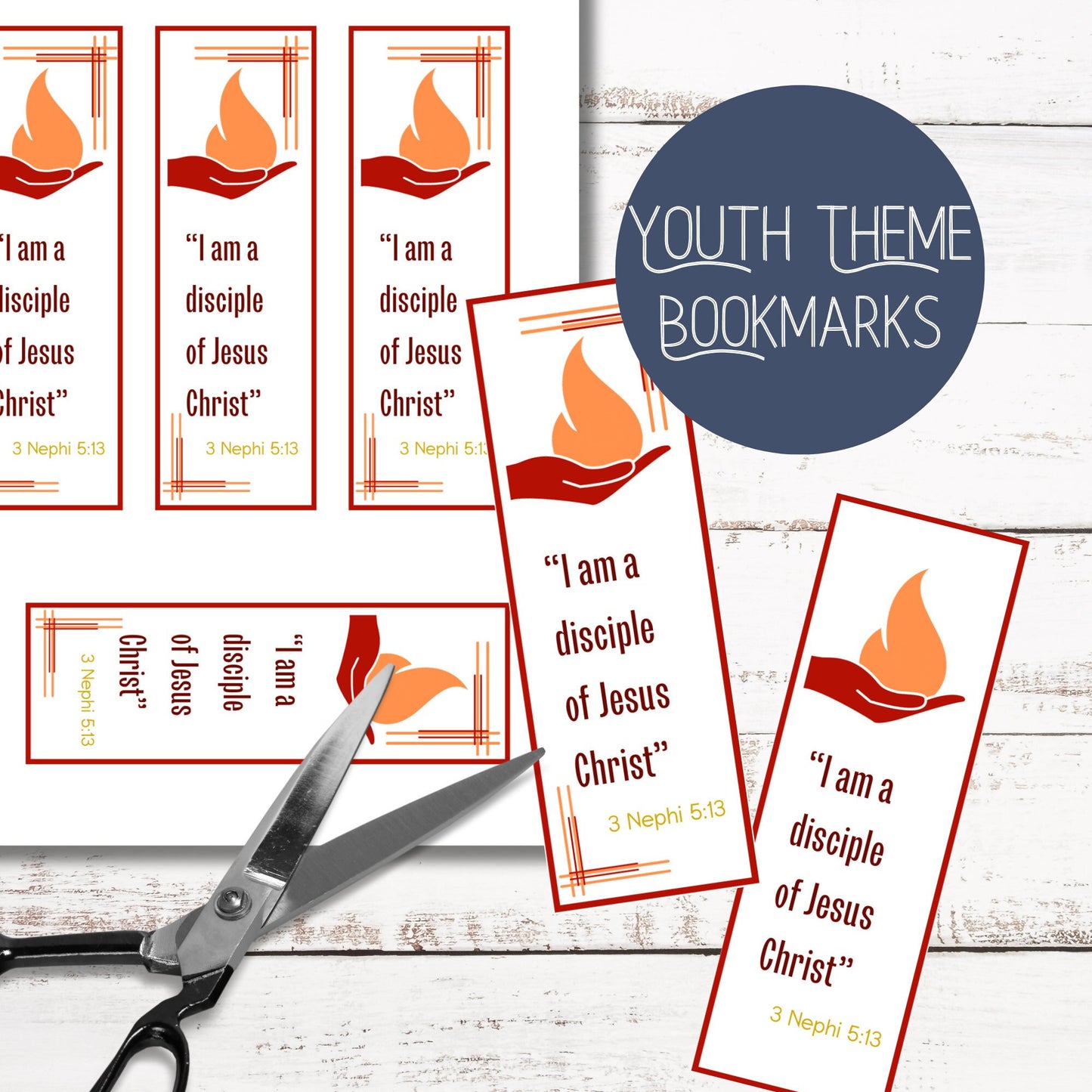 2024 LDS Youth Theme Bookmarks: Disciple of Jesus Christ - Printable Set
