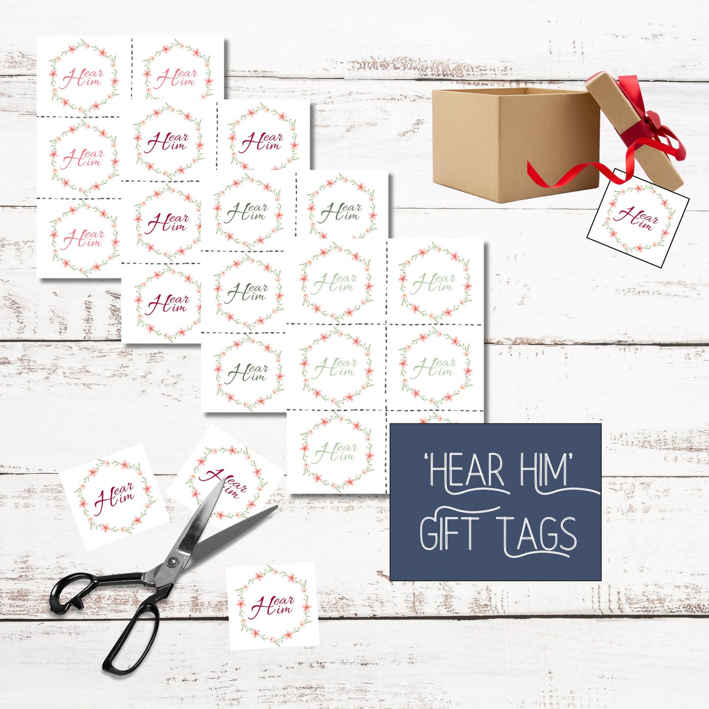 Enhance your worship with Hear Him LD Handouts/Gift Tags - Printable prints for LDS community