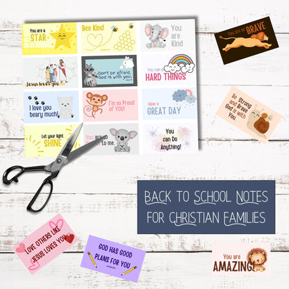 Back to School Lunch Notes: Inspirational Messages for Motivation, Set of Encouraging Cards